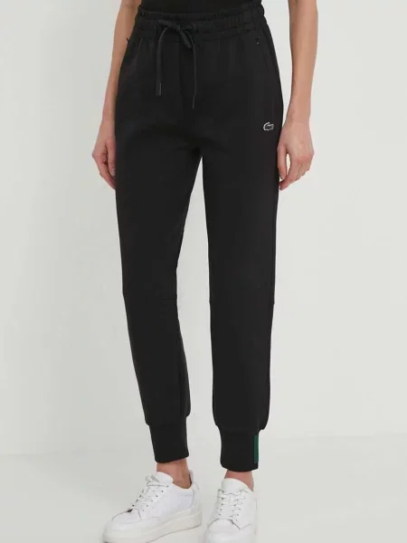 Lacoste pantaloni de trening neted negru