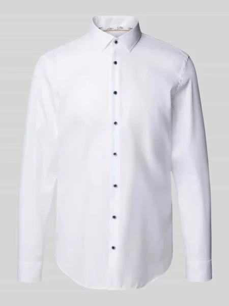 Koszula biznesowa o kroju Super Slim Fit z kołnierzykiem typu kent Jake*s biała