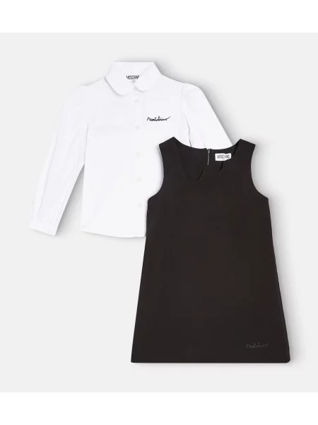 Φόρεμα σε στυλ πουκάμισου Moschino μαύρο