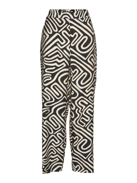 VERO MODA Kalhoty VMVIGDIS černá bílá