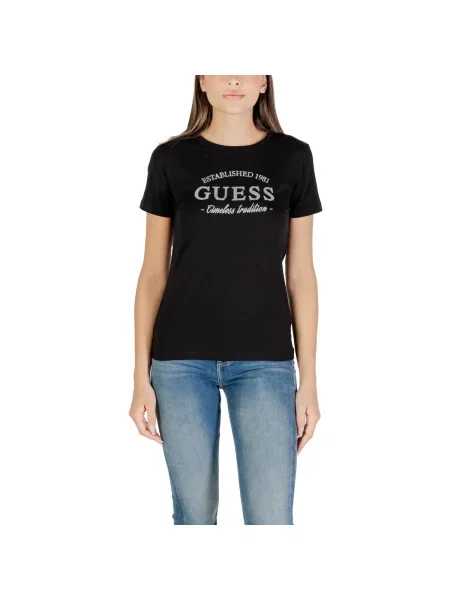 Tričko Guess s krátkými rukávy černé