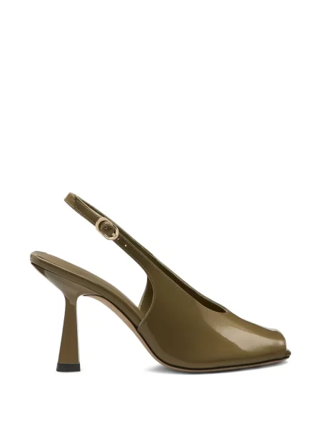 Pantofi cu toc Stuart Weitzman slingback verde