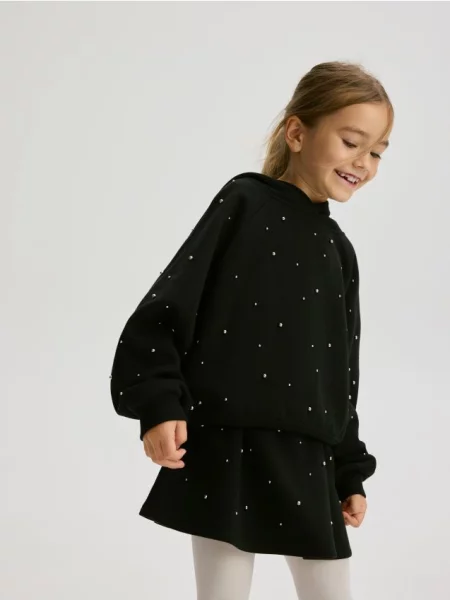 Reserved Спідниця з аплікацією чорний