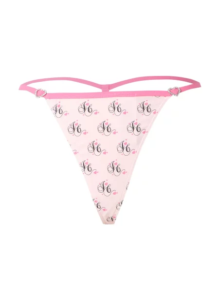 Juicy Couture Tanga roz / negru alb