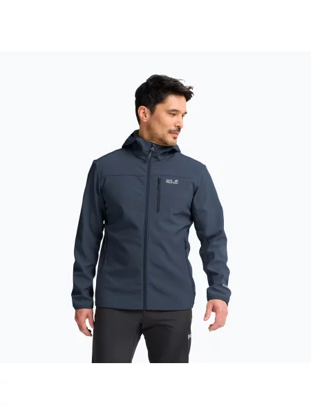 Мъжко ветроустойчиво яке Jack Wolfskin Wild Winds Hooded midnight sky синьо