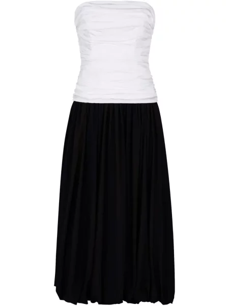 Rochie midi Nicholas până la genunchi de costum alb