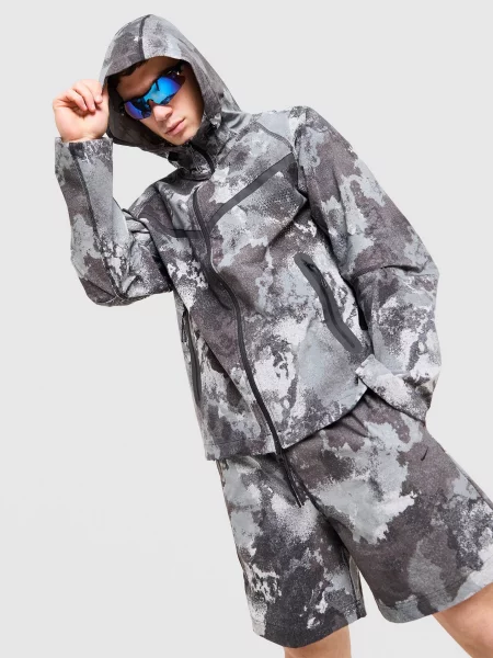 Nike Bluza Rozpinana Z Kapturem Tech Windrunner szara
