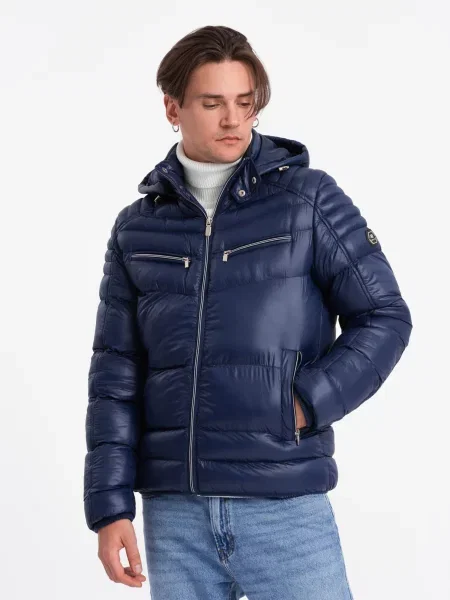 Ombre Zimní bunda námořnická modř