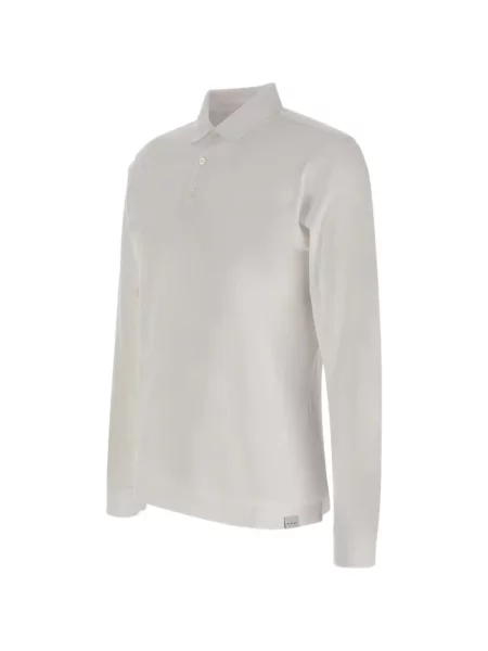 Lung tricou polo Diktat alb