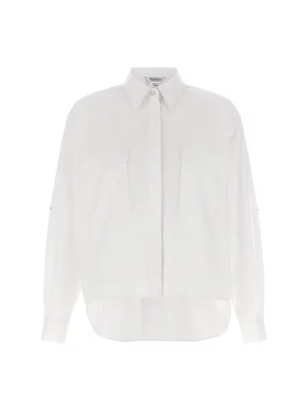 Koszula Max Mara popelinowa biała