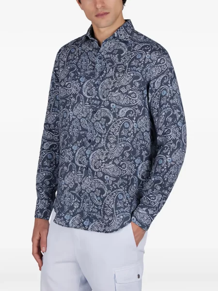 Cămașă Paul & Shark cu imagine cu model paisley albastru