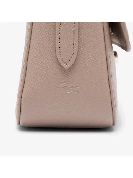 Lacoste Skórzana Torba Na Ramię Champs-Élysées beżowa