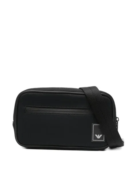 Curea Emporio Armani cu autograf albastru