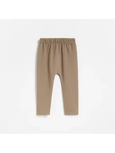 Reserved Pamutban gazdag leggings sötétbarna