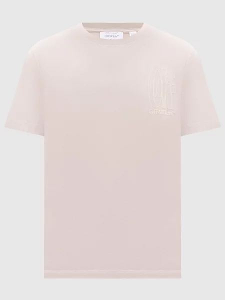 Футболка Off-white бежевая