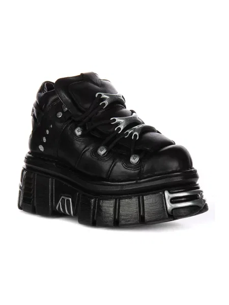 Botki New Rock na platformie czarne