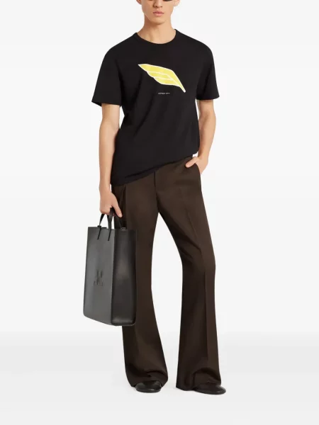 Tricou Courreges cu imagine negru