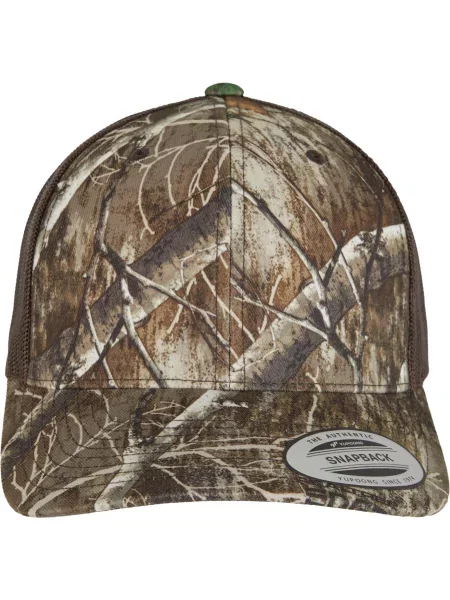 Flexfit Sapkák YP Classcis RealTree Camo Retro krém / taupe fehér