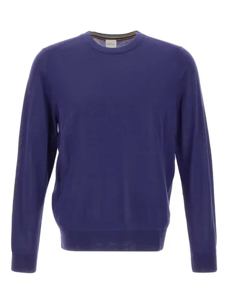 Pulover Paul Smith cu broderie cu decolteu rotund violet