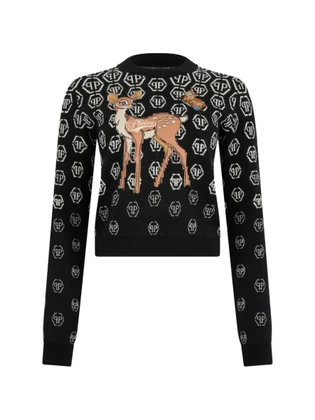 Svetr Philipp Plein s autogramem černý