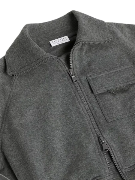 Bluza rozpinana dziecięca Brunello Cucinelli szara