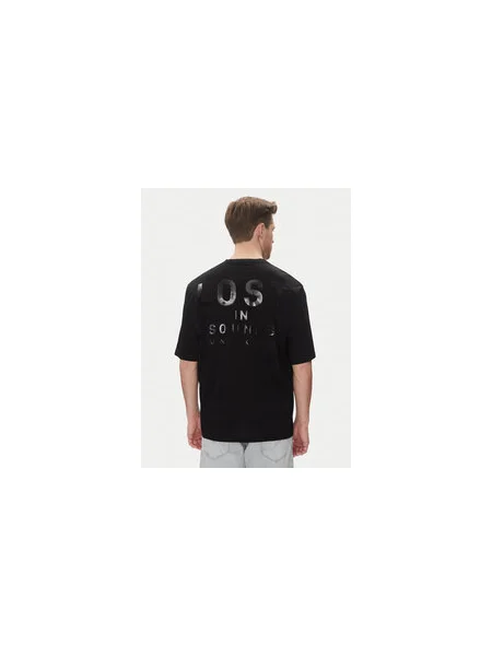 Armani Exchange Póló Loose Fit fekete