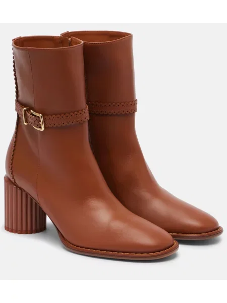 Cizme scurte Zimmermann din piele maro