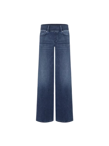 Szerokie jeansy Cambio niebieskie