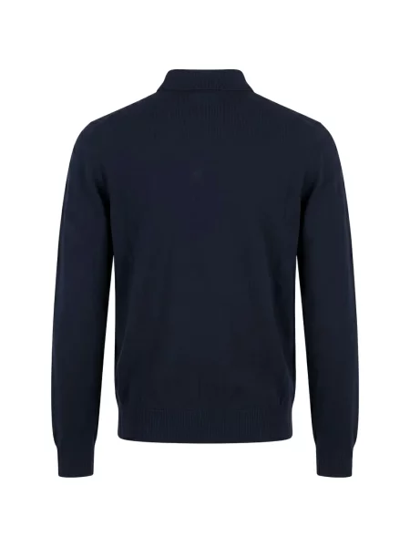 Tricou polo Tombolini tricotate albastru