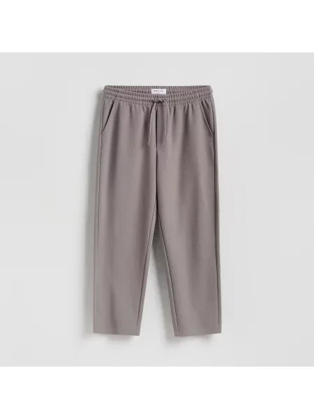 Reserved Kalhoty se zavazováním kávová