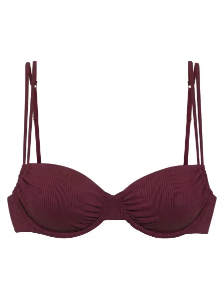 Copenhagen Studios Sutien costum de baie burgundy roșu