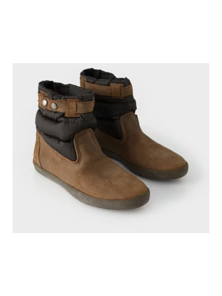 Buty do kostki Moncler z logo brązowe