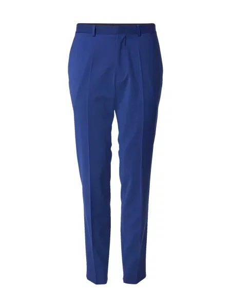 HUGO Pantaloni cu dungă cobalt albastru