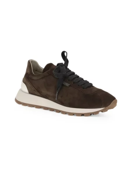 Sneakersy Brunello Cucinelli brązowe