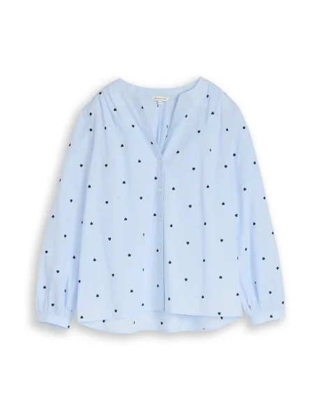 TOM TAILOR Bluză albastru deschis negru