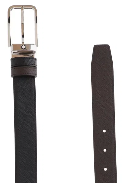 Cu centură reversibil curea Montblanc din piele negru