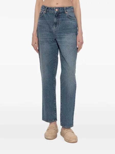 Blugi drepți Emporio Armani albastru