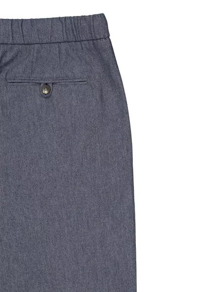 Pantaloni Frescobol Carioca cu model herringbone albastru