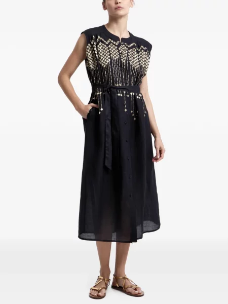 Cu centură rochie Greek Archaic Kori negru