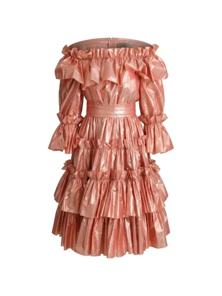 Rochie mini Dolce & Gabbana cu volane roz