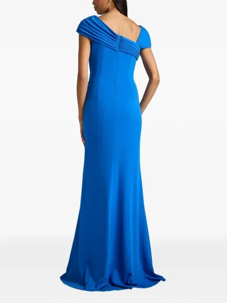 Rochie Tadashi Shoji cu volane drapată albastru