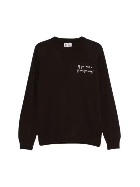 Sweter Mc2 Saint Barth wełniany czarny