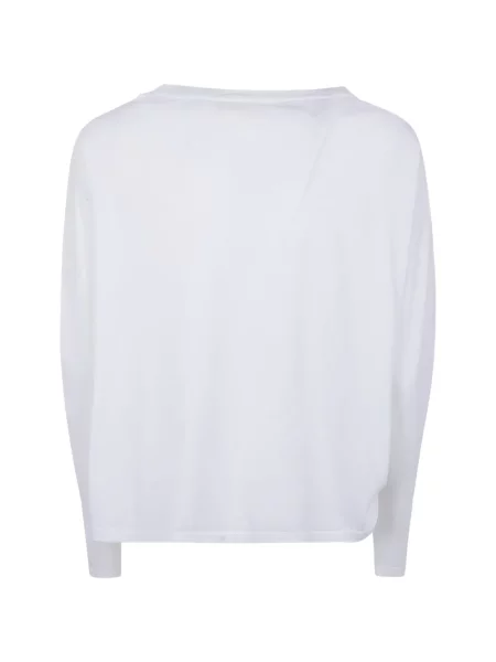Tricou Ma'ry'ya drapate lung alb