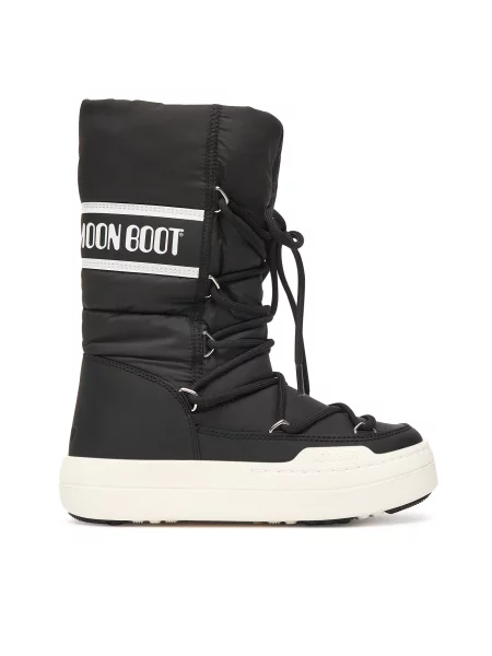 Кружевные дутики Moon Boot черные