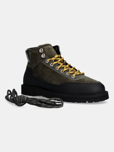 Usnjeni piščančki GARMENT PROJECT Olaf Lace-Up Boot zelena