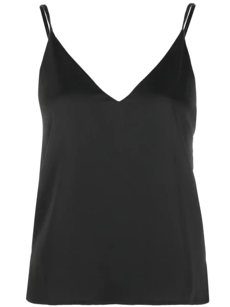 Top Calvin Klein cu decolteu în V negru