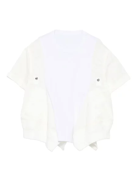 Scurt top Sacai alb