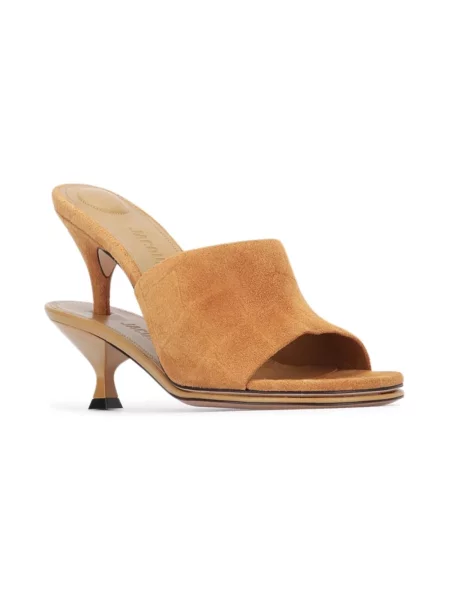 Klapki mules Jacquemus skórzane brązowe