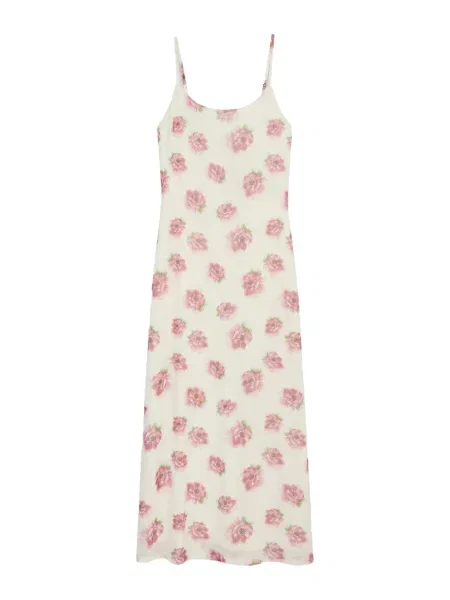 VERO MODA Poletna obleka VMFLORY zelena / staro roza bela