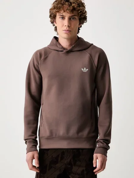 Adidas Originals hanorac cu glugă pentru bărbați Trefoil Essentials Spacer maro